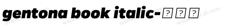 gentona book italic字体转换